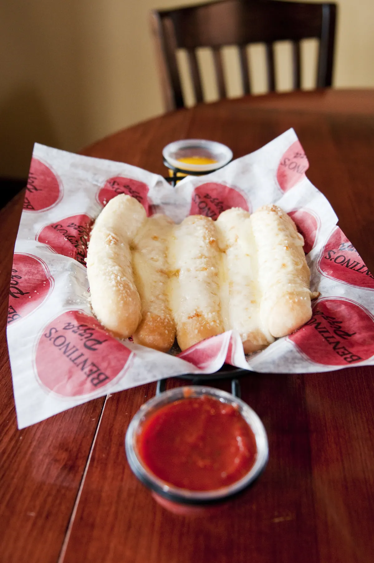 Bentino's breadsticks fresh from the oven