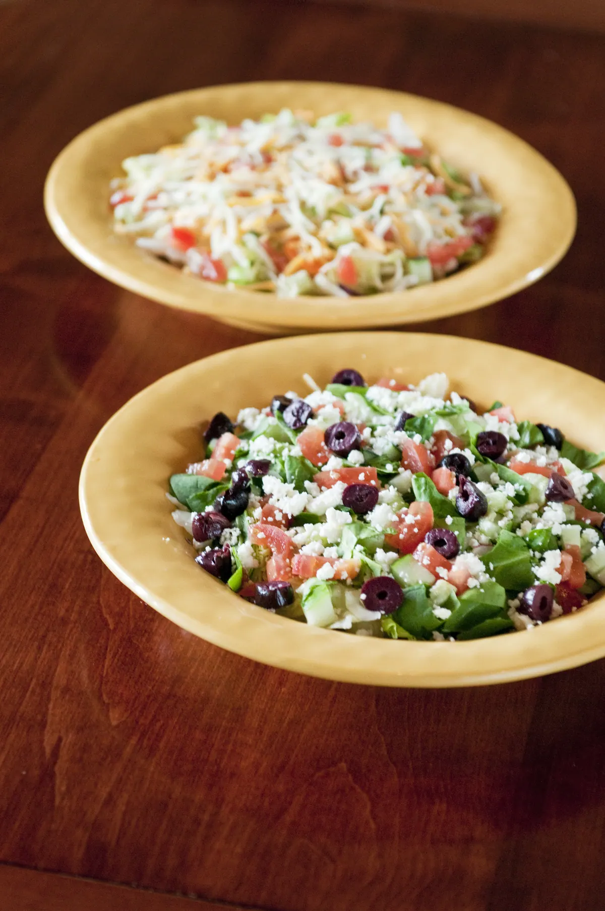 Greek and house salads